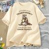 Funny Raccoon T Shirt It Was Not Easy Peasy Lemon Squeezy Raccoon T-Shirt Stay Trashy Graphic T Shirts Men Women Cotton Tees