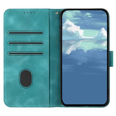 YX0040 Etui na Honor 200 Lite ze smyczą na nadgarstek Wzór Geometryczny Skórzane Etui na Telefon