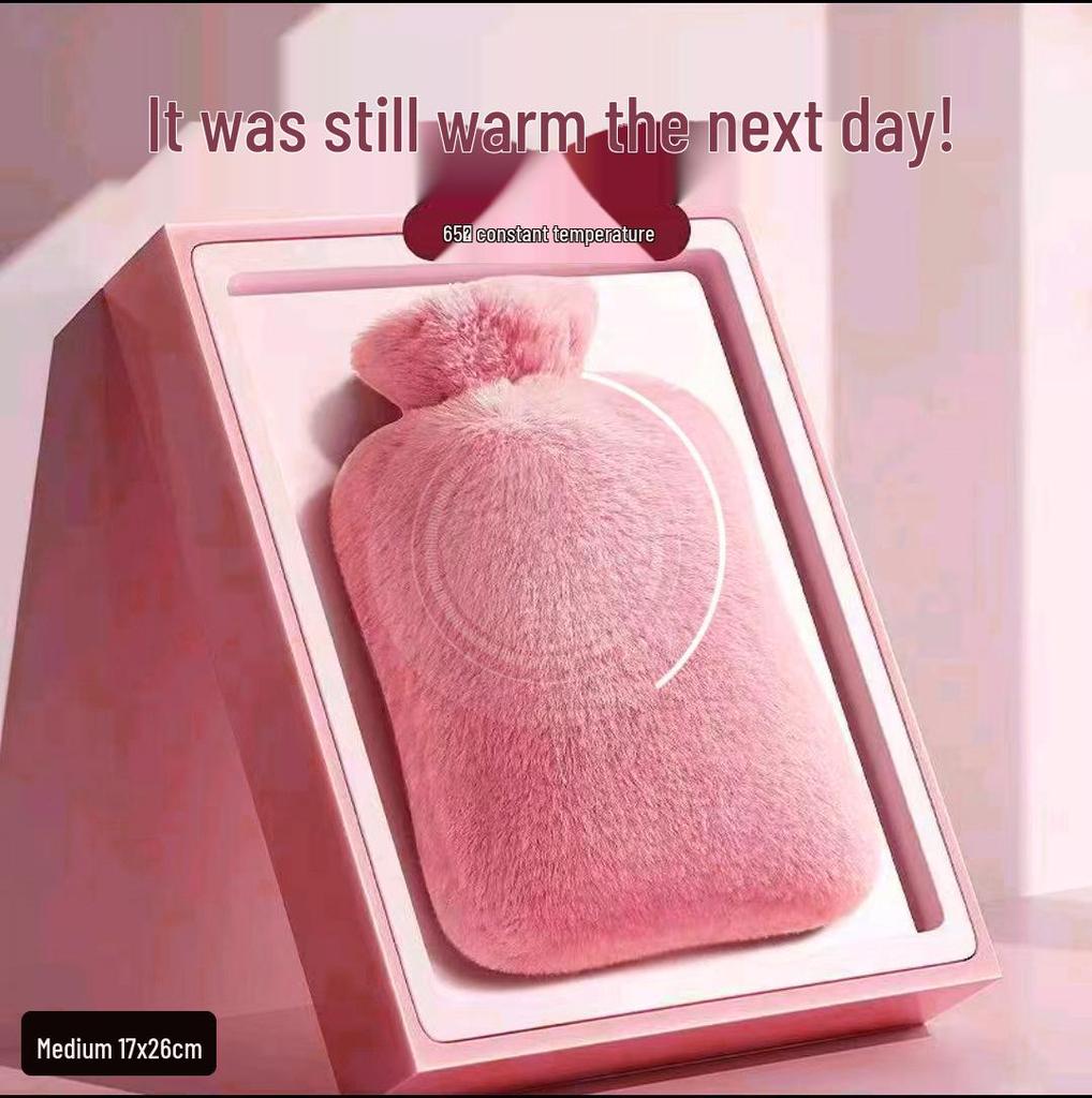 Plush Explosion-Proof Hot Water Bag for Warmth and Comfort