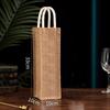 with Window and Handle Wine Carrier Tote Bags Reusable Wine Gift Box Burlap Wine Bottle Bags