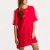 Adidas Originals Striped Short Sleeve Dress Women Dresses Purple Red ED5863
