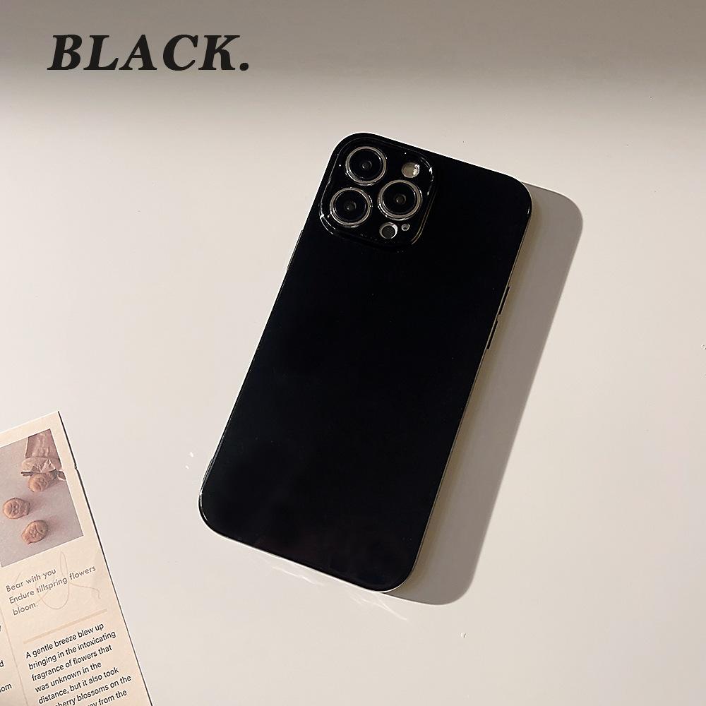 Simple ins Macaron iphone13 Pro Max mobile phone case Apple 14 suitable for 11 bright 12 solid color plus