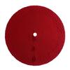 Festive Red Knitted Christmas Tree Skirt for Warm Holiday Celebrations