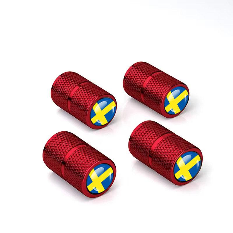 4Pcs Tyre Valve Cover Metal Car Tire Wheel Stem Air Valve Cap for Volvo XC40 XC60 XC90 C30 C70 S60 V50 V60 V70 Auto Accessoories