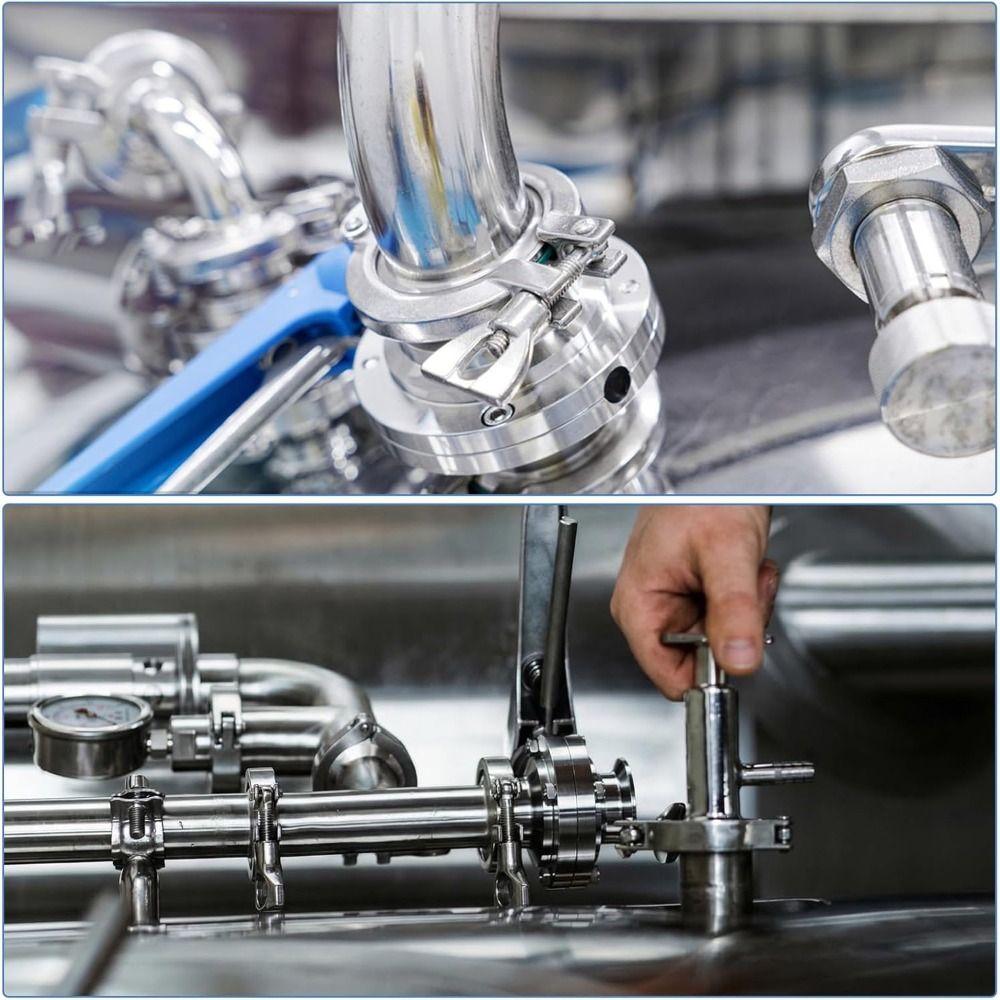 SS304 Roestvrij Staal Tri Clamp Met Siliconen Pakkingen Pijpklem Nieuwe Sanitaire Fitting