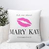 Ask Me About Mary Kay Square Pillowcase Cushion Cover Pillow Case Throw Pillow Cover for Home Sofa Living Room