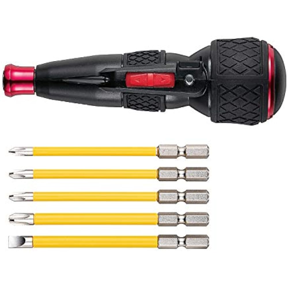 VESSEL Electric Ball Grip Driver with 5 Bits Electric Dora Ball 220USB-5