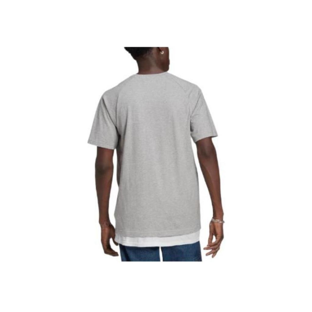 Adidas Logo Printed Sports Short Sleeve T-Shirt Men Tops Gray GQ8917