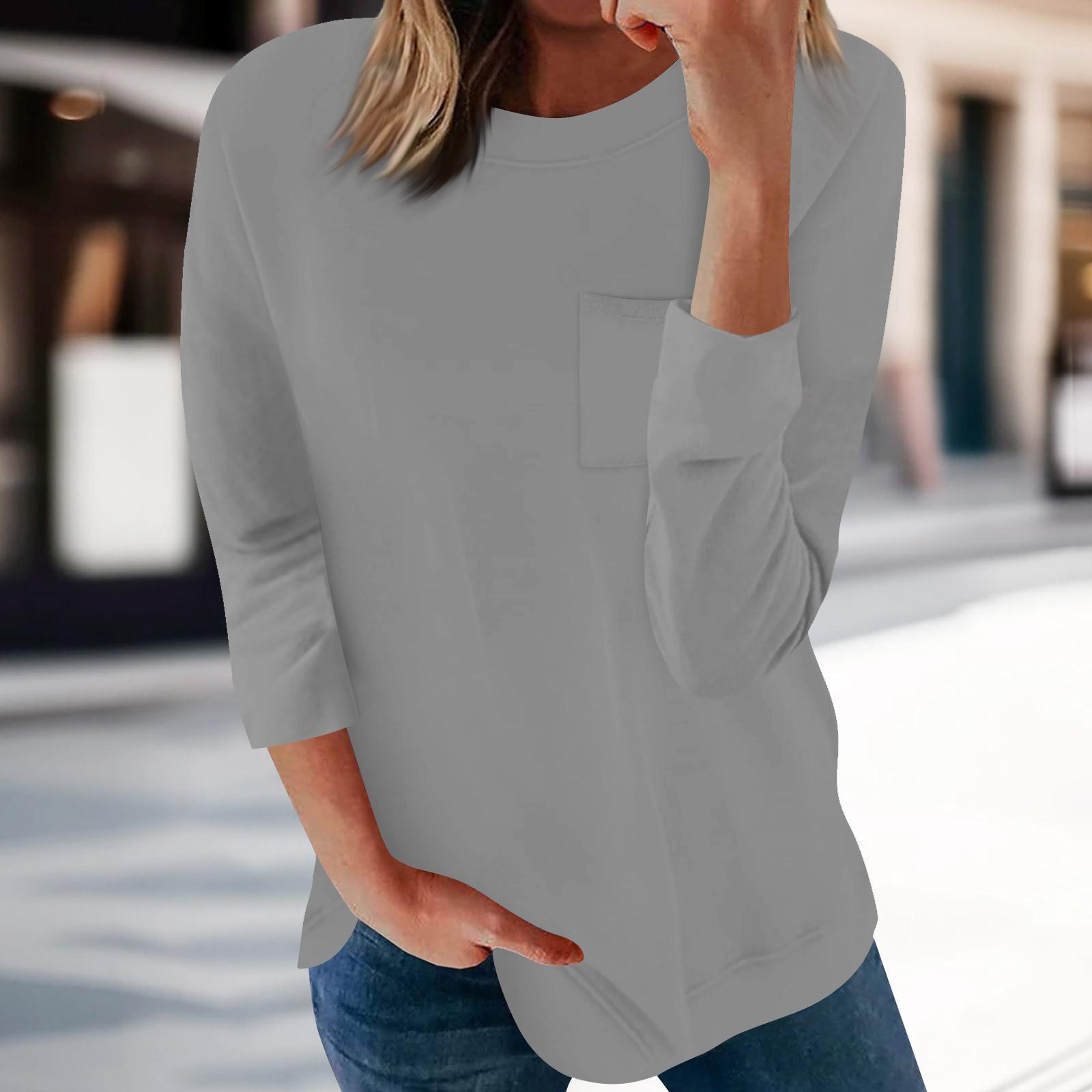 

Женская мода для отдыха с семиточечным рукавом и круглым вырезом, вставками, манжетами, топом с принтом XL