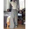 Gray Sweatpants High Waist Wide-leg Pants Spring and Autumn New Casual Pants Loose Lazy Style Straight Sports Pants