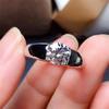 Elegant 2 Carat Moissanite Ring In Pt950 White Gold for Women - Perfect for Weddings and Gifts