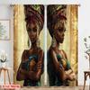 2pcs,2D plane printing Window Curtain Reflections of Elegance Durable Polyester (without rod) Decorations Inside for Bedroom,
