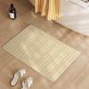 Stripe Cream Floor Mat - Non-Slip, Dirt-Resistant Doorway Mat, Mud Scraper, Washable Loop Pile for Entrances