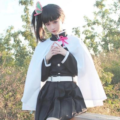 Adulto Crianças Anime Demon Slayer Kimetsu No Yaiba Mulher Quimono Tsuyuri Kanao Fantasia Cosplay Enfeite de Cabeça de Borboleta