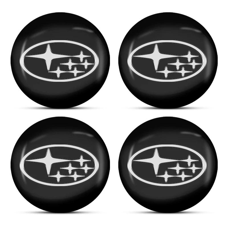 4pcs 56mm Car Wheel Center Hub Cap Rim Cover Emblem Stickers For Subaru Forester SG5 SH SJ Impreza XV Legacy Outback WRX STI GC8 erg3