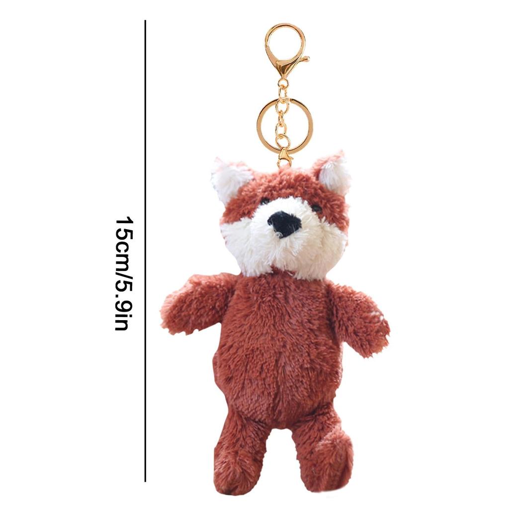 Fox Plush Keychain,Fox Plush Keychain,Fox Plush Stuffed Keychain,Purse Cute Keychain Soft Animal Keychain Car