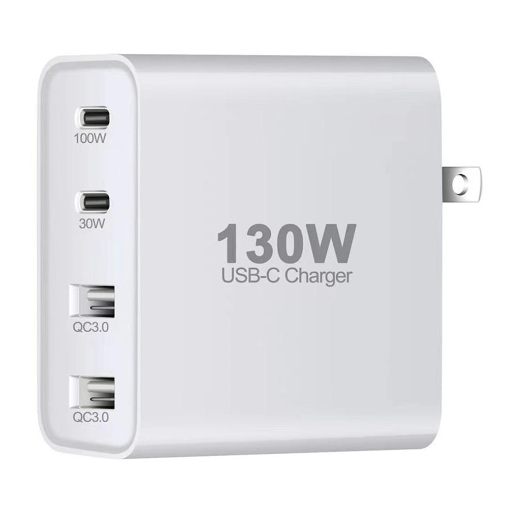 130W GaN USB Type C Charger PD QC Quick Charge Fast Charging For iPhone /Xiaomi