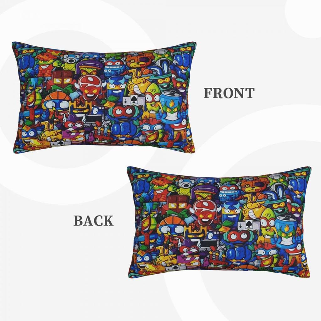 New Super Zings Cartoon Game Superzings Rectangle Pillowcase Cushion Cover Decor Bedroom Bed Home Comfort Throw Pillow