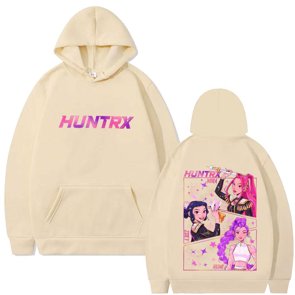 Movie KPop Demon Hunters Hoodie Rumi Mira Zoey Graphic Sweatshirt Men's Women's Fashion Oversized Fleece Pullover