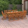 Vidaxl 11-Cz. Garden Furniture Set 220X90X75Cm Solid Acacia Wood