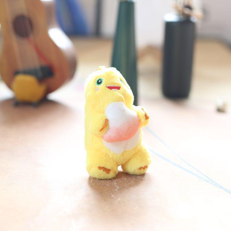 Delightful Mini Dinosaur Plush Toy Keychain Soft And Cuddly Cartoon Doll For Bags