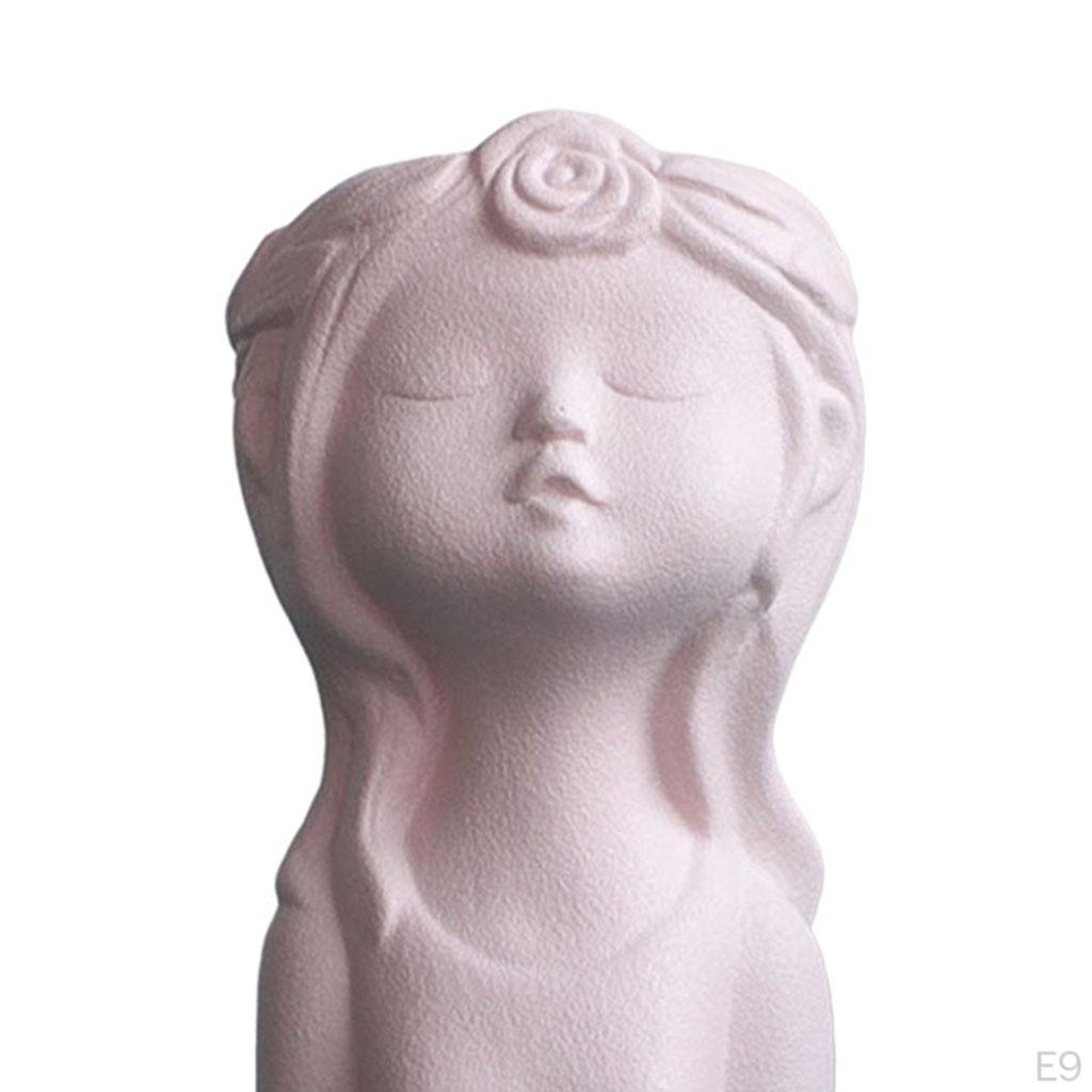 Ceramic Vase, Human Flower Vase Modern Minimalism Statue Sculpture Holder Tabletop Planter Piece