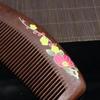 Beiyou Sandalwood Traditional Painted Handled Comb