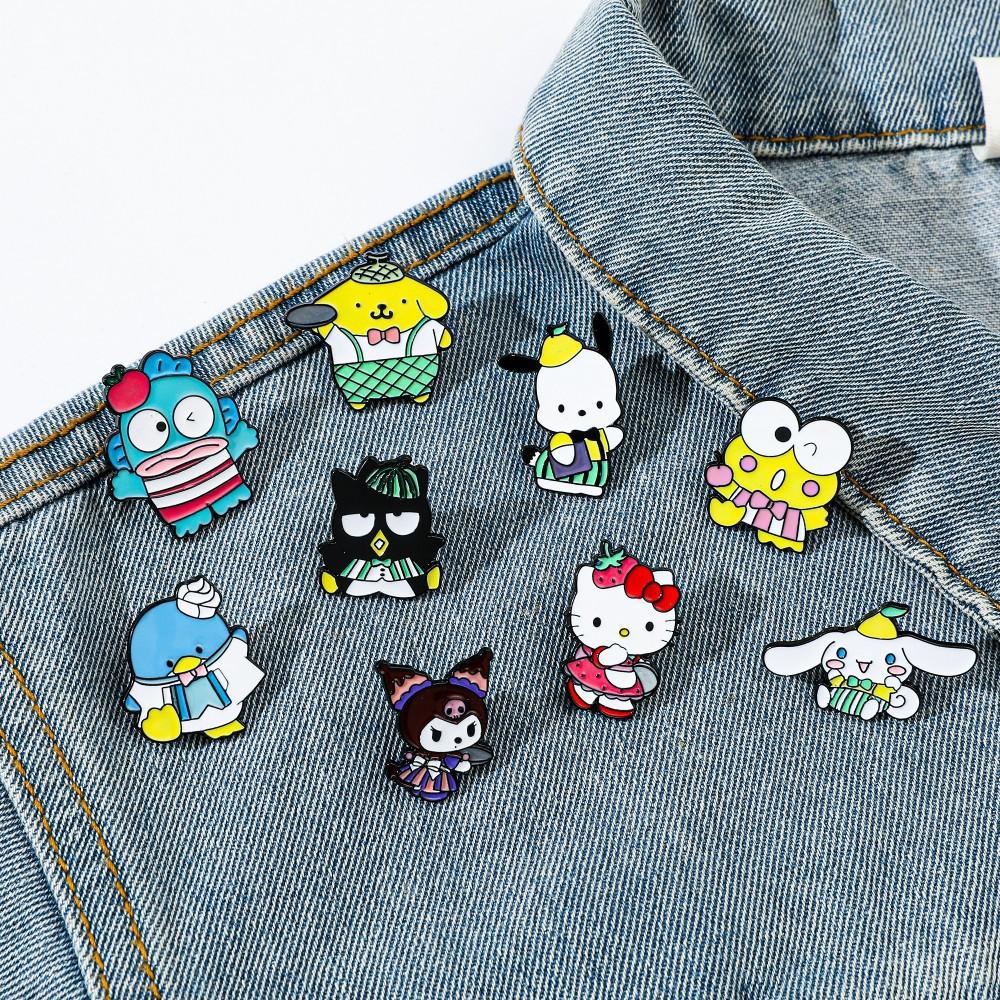 Cute Creative Personality Sanrio Metal Badge Pudding Dog Kulomie Alloy Oil Drop Brooch Accessories