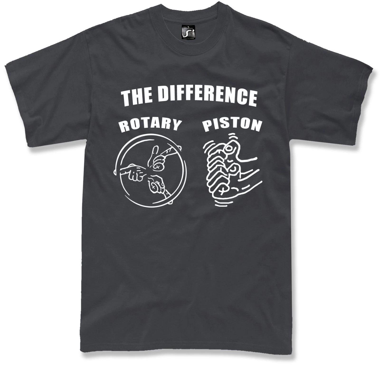 Wankel T shirt Rotary vs Piston funny T shirt for mazda fans rx7 rx8 etc 2XL