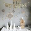 Ramadan LED Lamp Wooden Eid Mubarak Moon LED Light Muslim Islam Decorative Light Lantern For Home Decoration