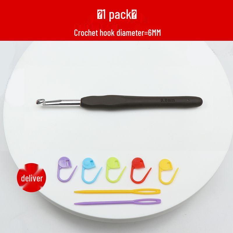 Crochet Hook Set with Soft Handle & Stainless Steel Needles for DIY Handmade Knitting
