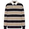 SS25 Striped Color Block Long Sleeve Polo Shirt Men Tops Multi-color XM0004-63AF1-3024