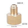 Adaptador Reductor de Abocardado para Aire Acondicionado 1/4 SAE Macho Adaptador de Acondicionador Latón Adaptador Regulador de Nitrógeno Accesorios