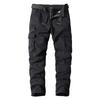 Pantalones de moda para hombre, pantalones cargo casuales de algodón de color sólido, pantalones de senderismo para exteriores para hombre, pantalones de trabajo con múltiples bolsillos