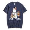 Anime ONE PIECE Ruffy Harajuku T-Shirt Männer Kawaii Manga Grafik Sommer T-Shirt Übergroße kurze Ärmel Cartoon Baumwolle T-Shirts Unisex Streetwear