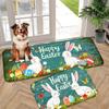 1Pcs Festive Easter Bunny Print Waterproof Non-Slip Thick Cushioned Kitchen Mat Heavy Duty Comfort Standing Mat for Kitchen Bathroom
