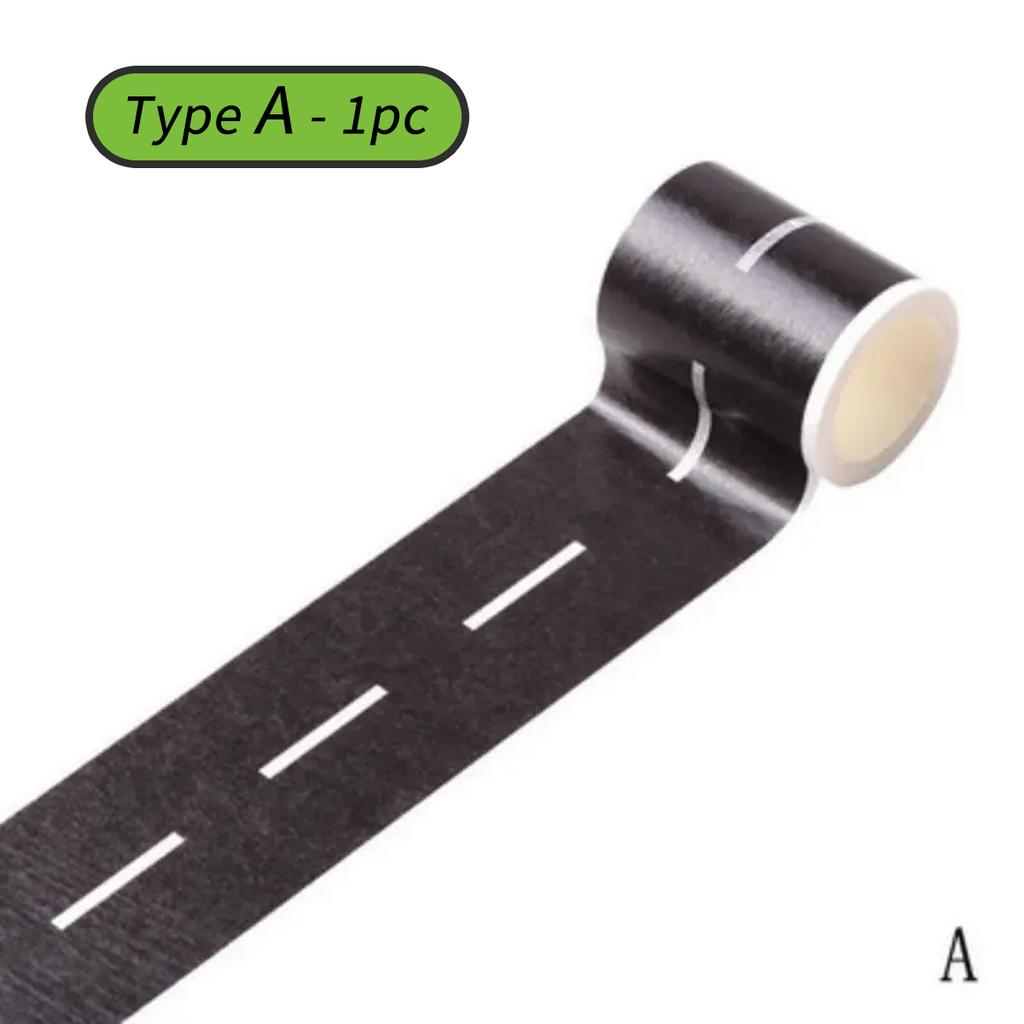 Creative Transportation Railway Road Craft Masking Tape DIY Scrapbook Sticker Labels 1.89 Inch for Car Games
