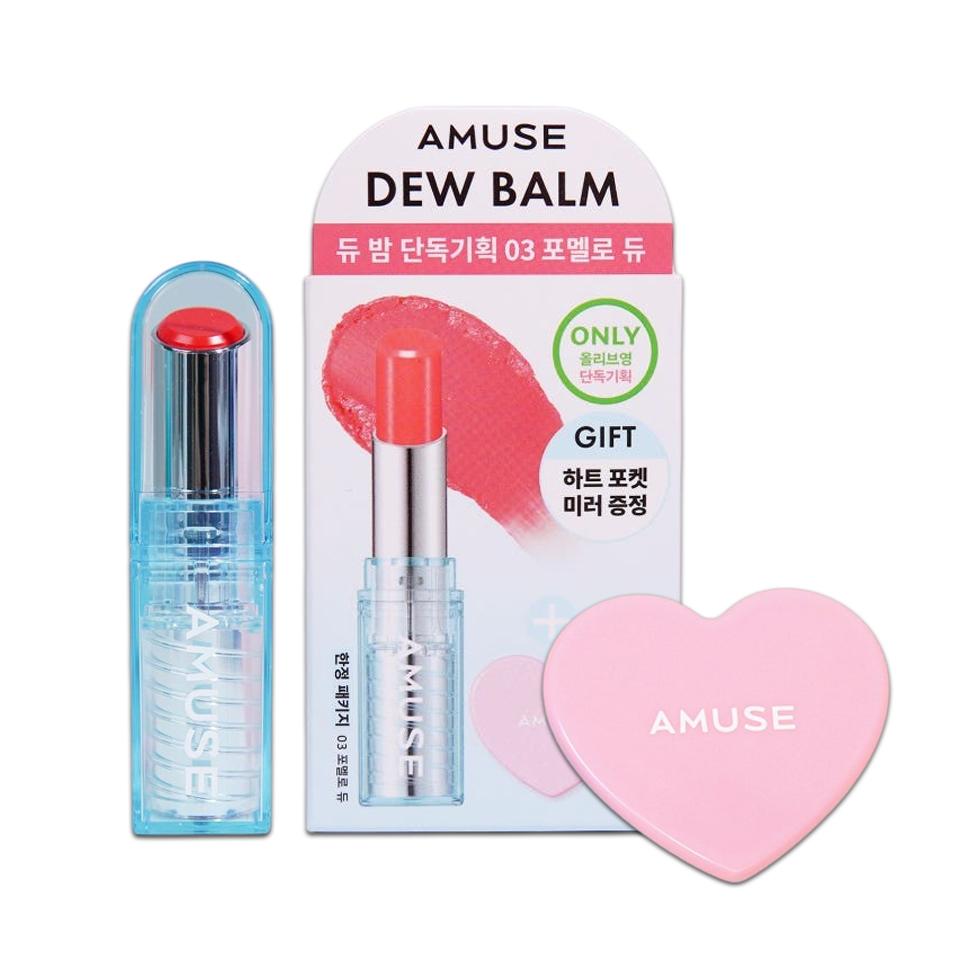 AMUSE Dew Balm 03 Pomelo Dew Special Set Hydrating Glow Lip Balm