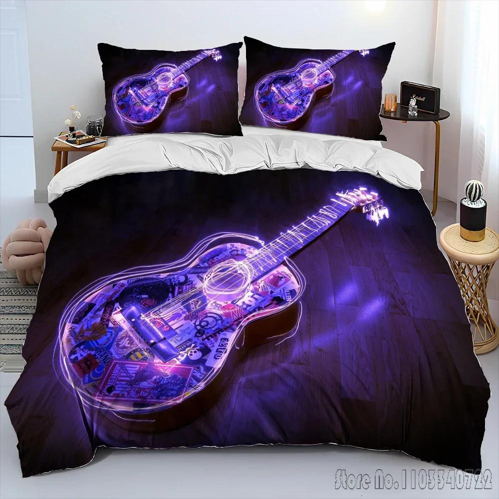 

3D Classical Guitar Electric Guitar Duvet Cover Set HD Comforter Cover for Kids Bedding Sets Bedclothes Bedroom Decor Baby 120x150cm