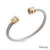 European & American 18K Gold-Plated Stainless Steel Bracelet with Zirconia