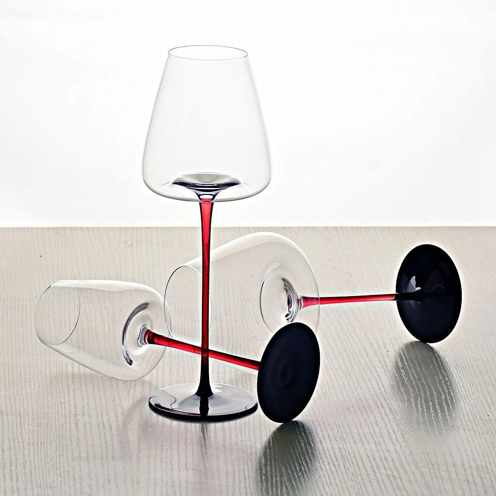2pcs European Style Crystal Red Wine Glasses Red Holder Red Wine Cup Luxury Champagne Goblet  Party