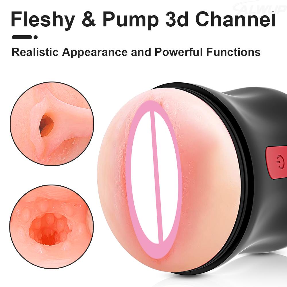 Masturbation Cup Penis Vibration Vagina Massage Pussy Sucking Thrusting Male Masturbator Sex Toys Sexmachine Adult for Men 18