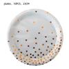 Polka Dot Birthday Party Disposable Tableware Set: Plates, Cups, Tablecloth, Banners