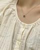 Su Chuang S925 Sterling Silver Black Diamond Plum Blossom Necklace for Women, Elegant Light Luxury Versatile Clavicle Chain