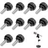 M4 10mm Screws, Audio Fan Handles, Screws, Bolts, Clamps, Knobs (10-Piece Set), Screw-On Metal and Plastic