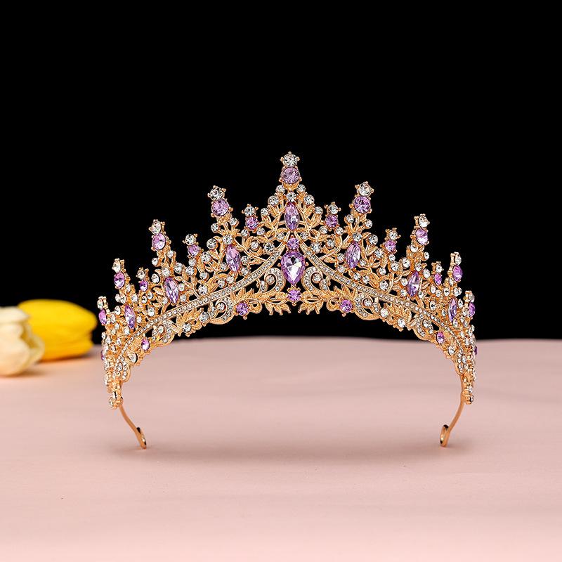 Bride's Crown Headband Wedding Korean Birthday Gift Adult Gift Crystal Crown Princess Dress Hair Accessory