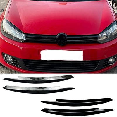 ABS Car Headlight Eyelids Cover Lamp Eyebrow Cover Trim Sticker Fit For Volkswagen VW Golf 6 MK6 2008-2013 Auto