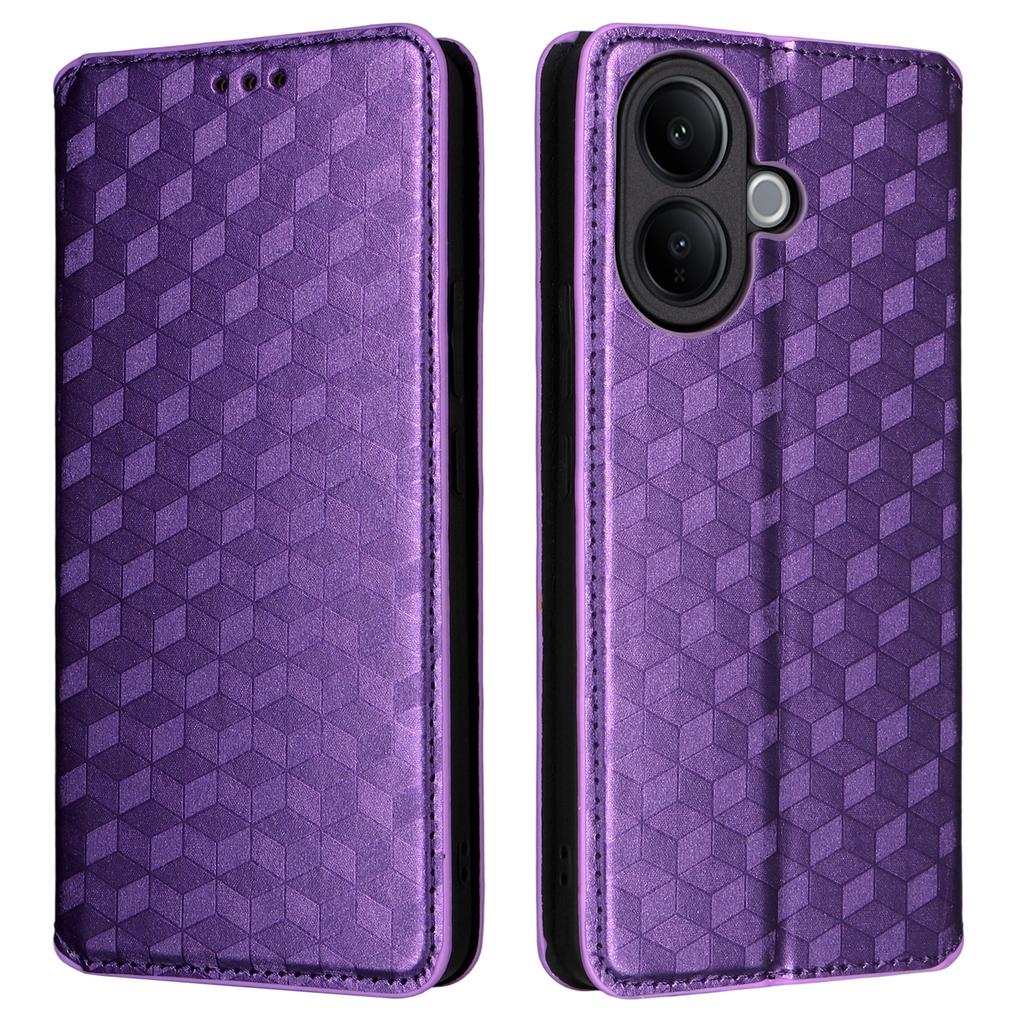 For Vivo V60 Lite 4G/5G Case Wallet Rhombus Imprinted Leather Phone Cover