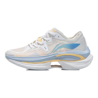 Li Ning Wu Shi 5S 1.0 Mono Casual Amortecimento de Choque Antiderrapante Resistente ao Desgaste Tênis de Corrida de Cano Baixo Mulher tênis Branco Nuvem ARHR212-4