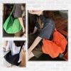Aquamie Large Nylon Messenger Bag, Shoulder Bag, A4 Size, Horizontal (Green)